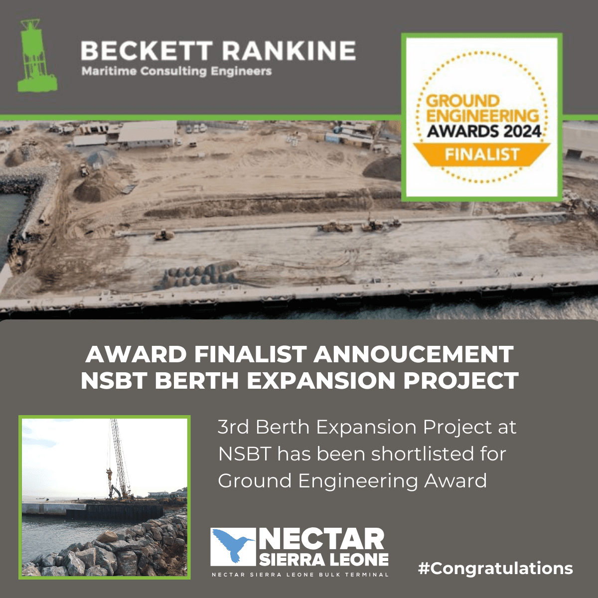 NSBT 3rd Berth Expansion Project - Award Finalist